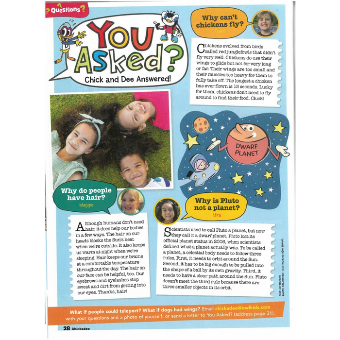 Chickadee: Ages 6-9 (8 issues)